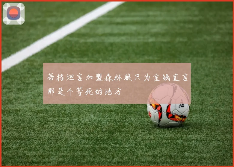 蒂格坦言加盟森林狼只为金钱直言那是个等死的地方